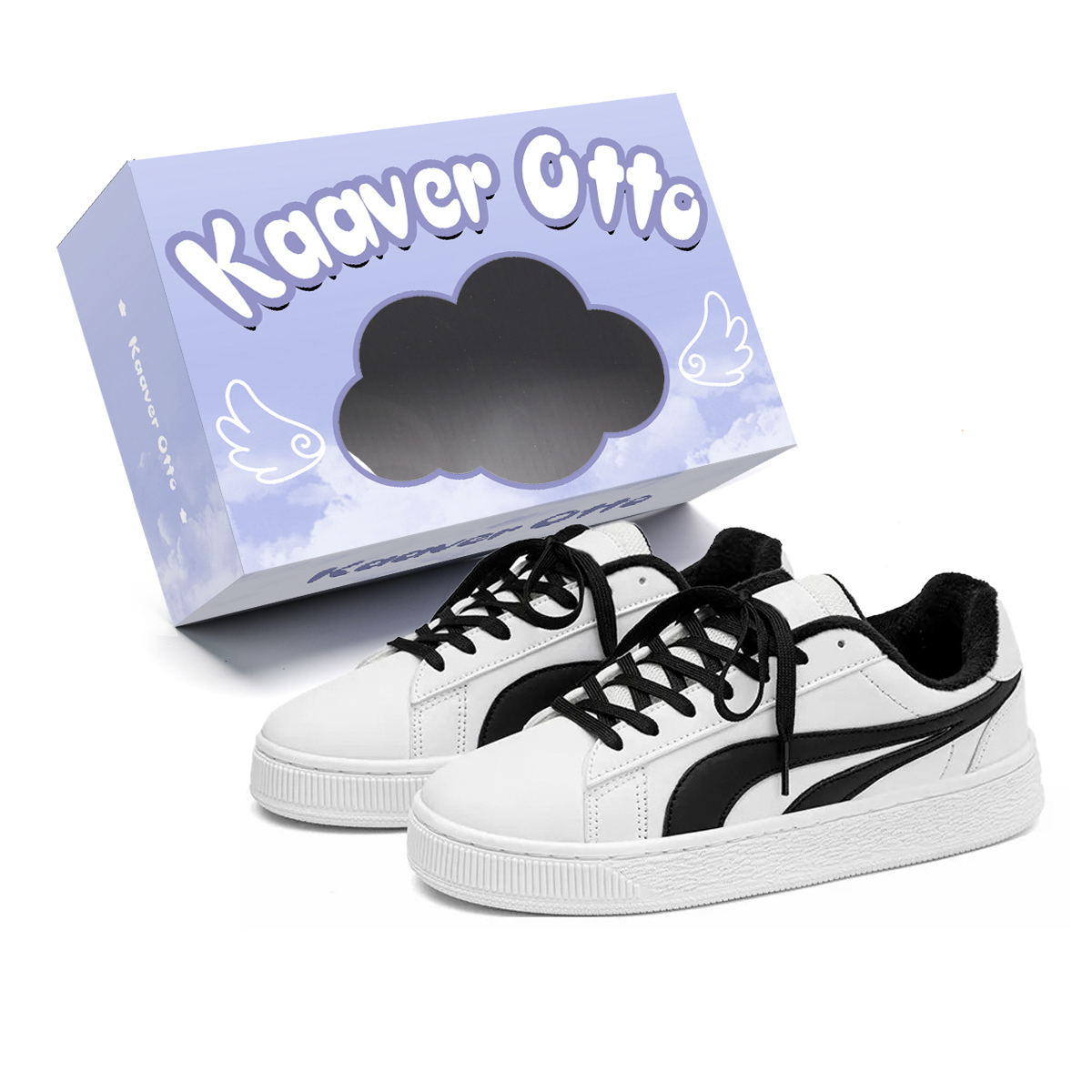 

Износостойкие дышащие низкие скейтбордские кроссовки Unisex KAAVER OTTO, белый