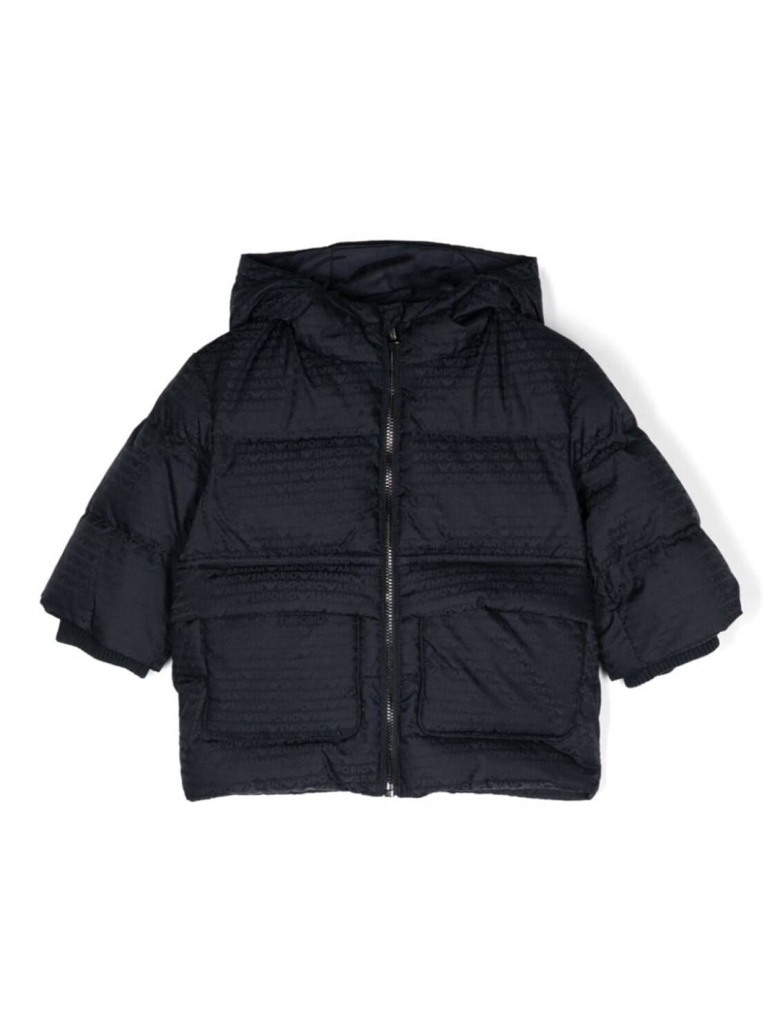 

Emporio Armani Kids куртка с логотипом-жаккардом, синий