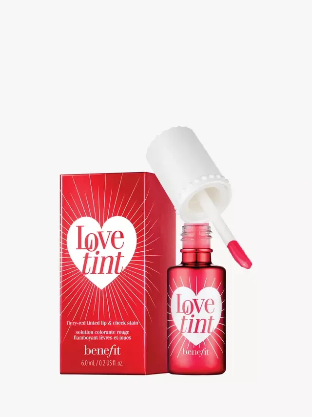 Тонирующий тинт для губ и щек Lovetint, огненно-красный Benefit
