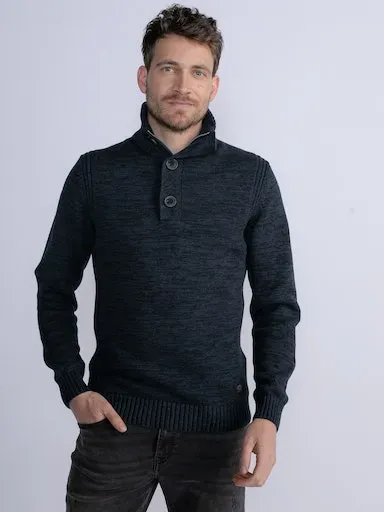 

Вязаный свитер Petrol Industries "Knitwear Collar", синий