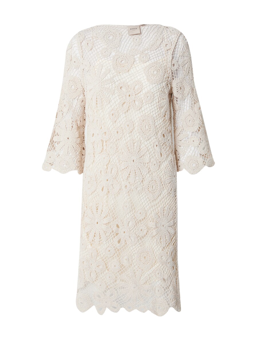 

Вязаное платье VILA ROUGE EDIT Knitted dress VIBRODIE, бежевый