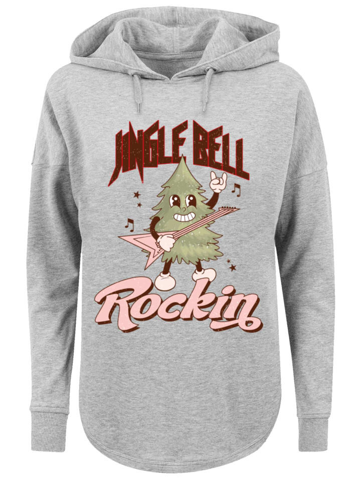 

Пуловер F4NT4STIC Oversized Hoodie Jingle Bell Rocking Weihnachten Tree, серый