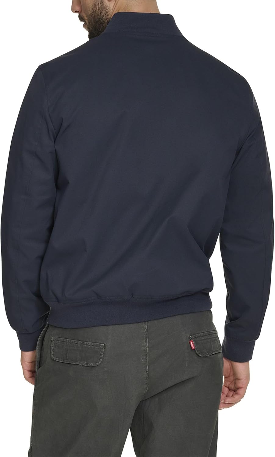 Мужская куртка-бомбер Levi's из трикотажного полотна с нагрудным карманом на молнии, Navy — фото 4
