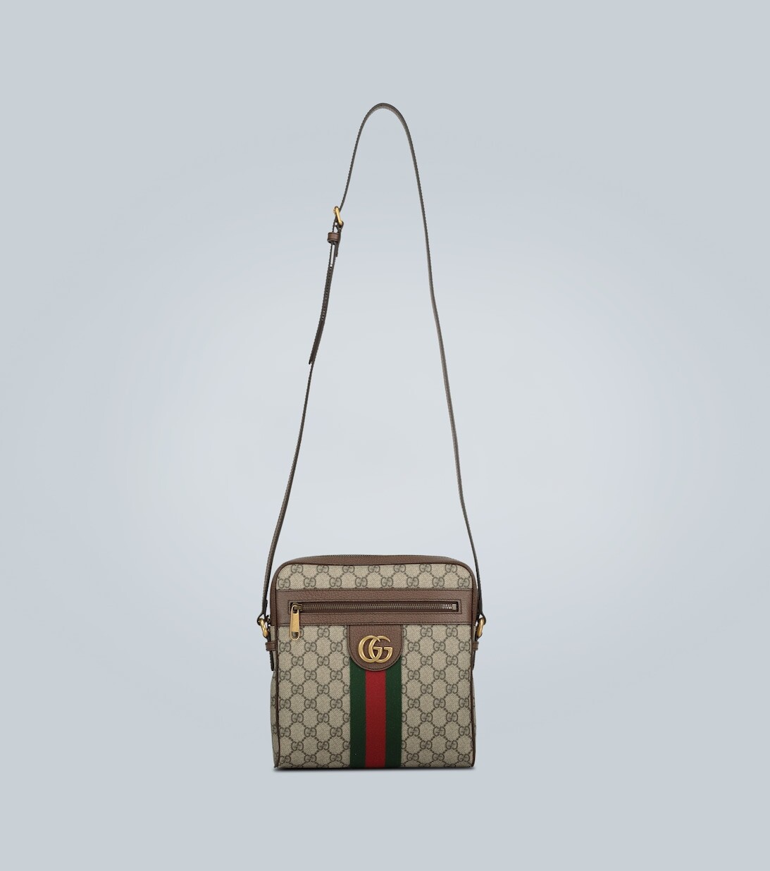 

Холщовая сумка-мессенджер Ophidia с узором GG Gucci, красный