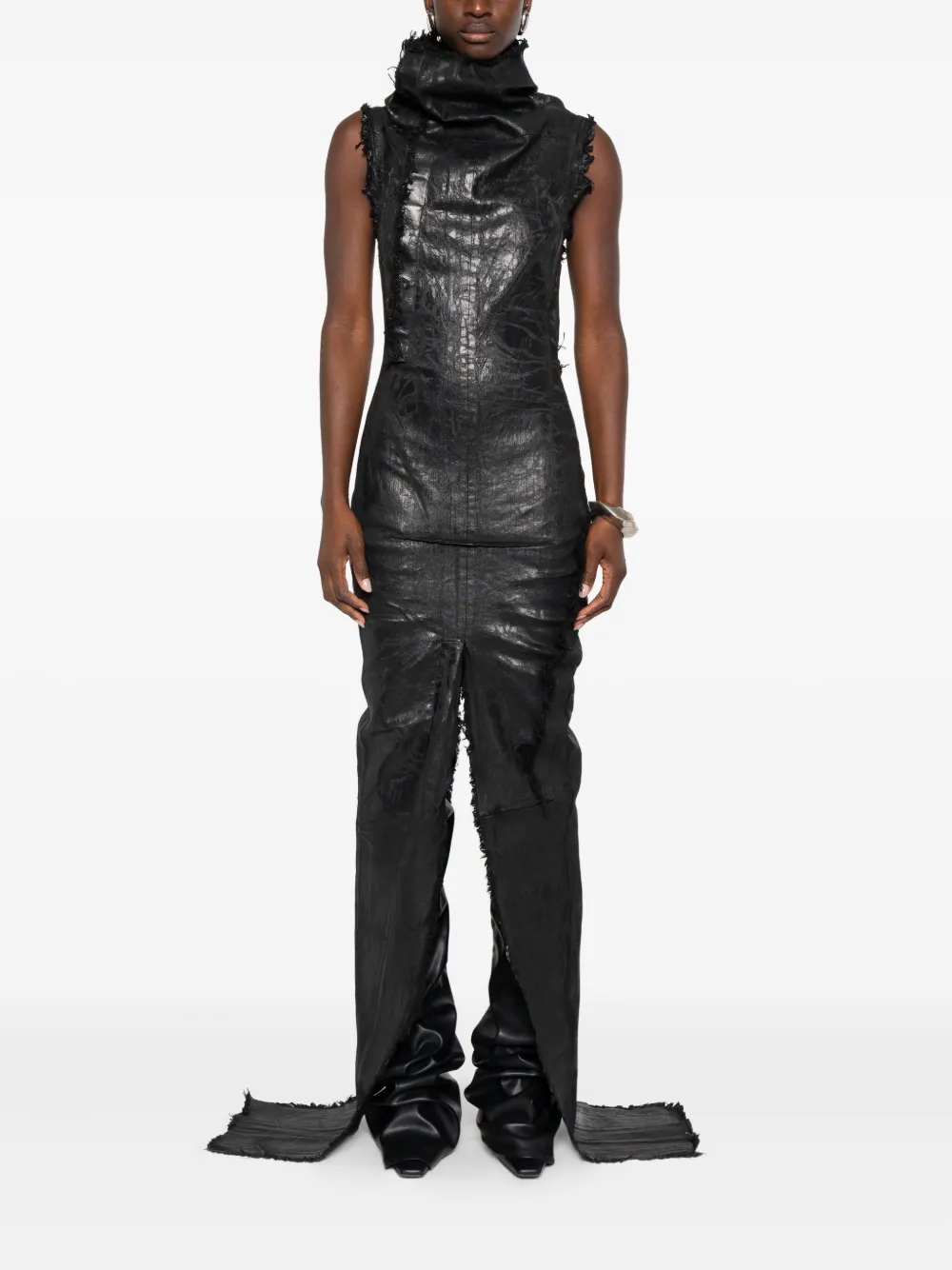 Платье Porterville с необработанным краем Rick Owens, черный — фото 2
