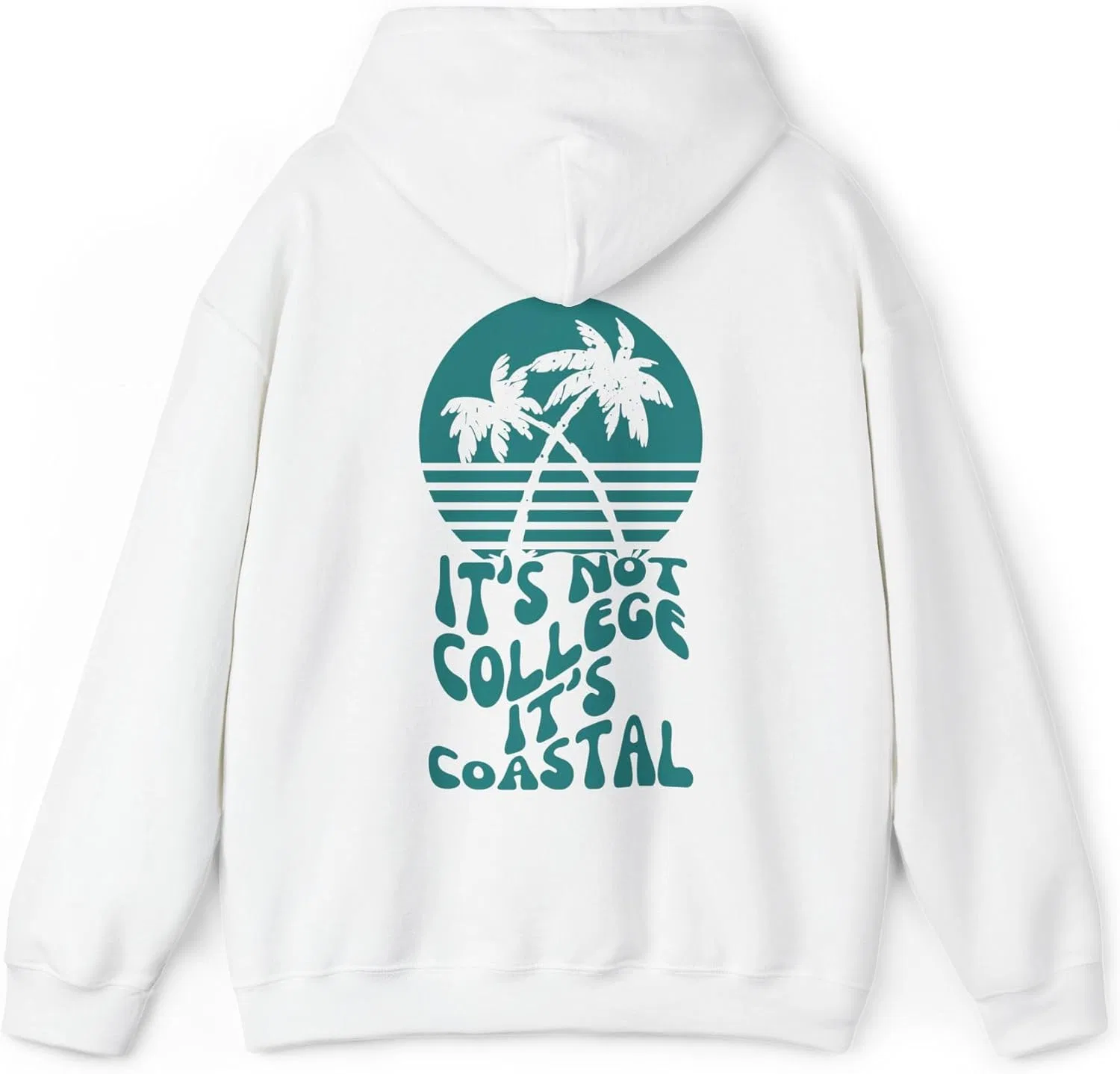 Толстовка Coastal Carolina Chanticleer с капюшоном, CCU, для школьного духа и игровых дней, толстовка CCU Teal Nation GENERIC, белый