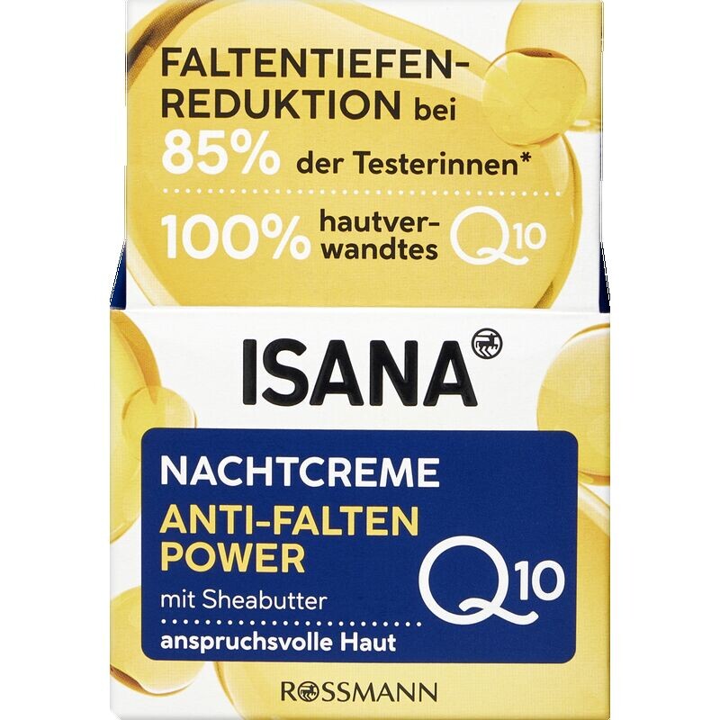 

Ночной крем против морщин Power Q10 ISANA, 50 ml