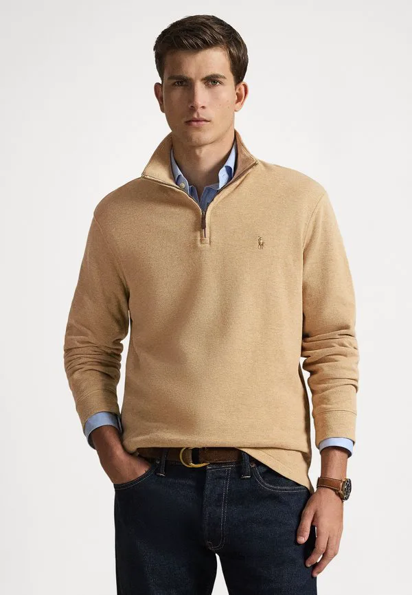 Свитер estaterib с застежкой-молнией до четверти длины Polo Ralph Lauren, Classic Camel Heather
