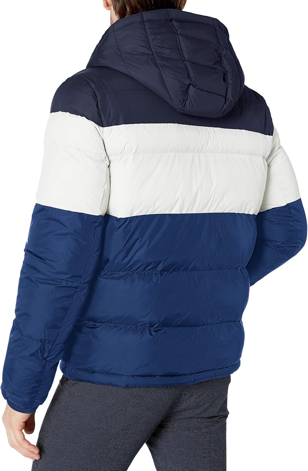 Мужская куртка-пуховик Tommy Hilfiger с капюшоном (стандартная и для больших и высоких), Bluebell Color Block — фото 2
