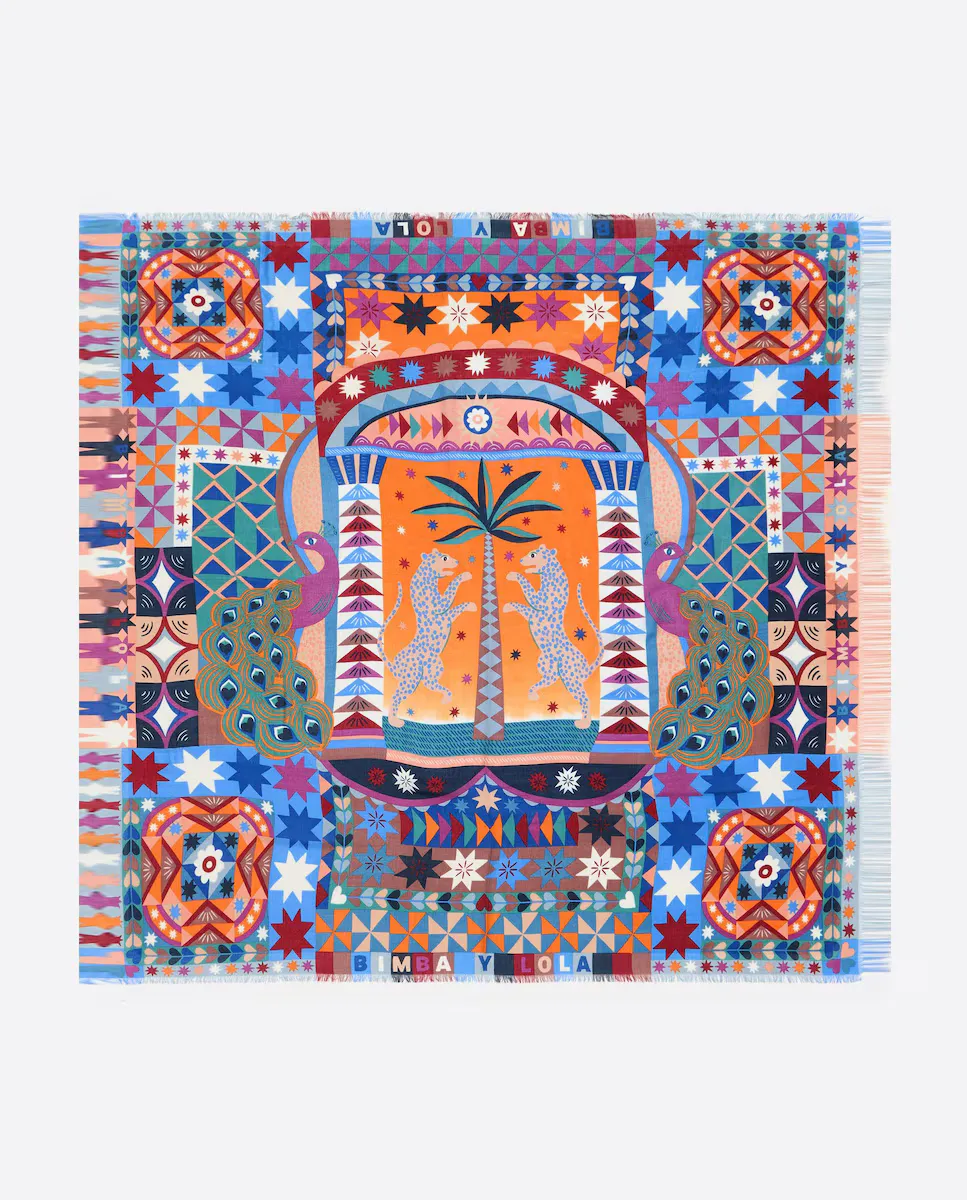 

Платочный шарф с принтом Bimba y Lola, синий