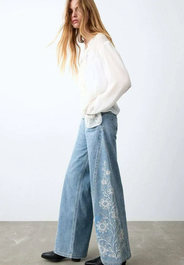 Подростковые мешковатые джинсы Mango Kids, Azul Medio — фото 3