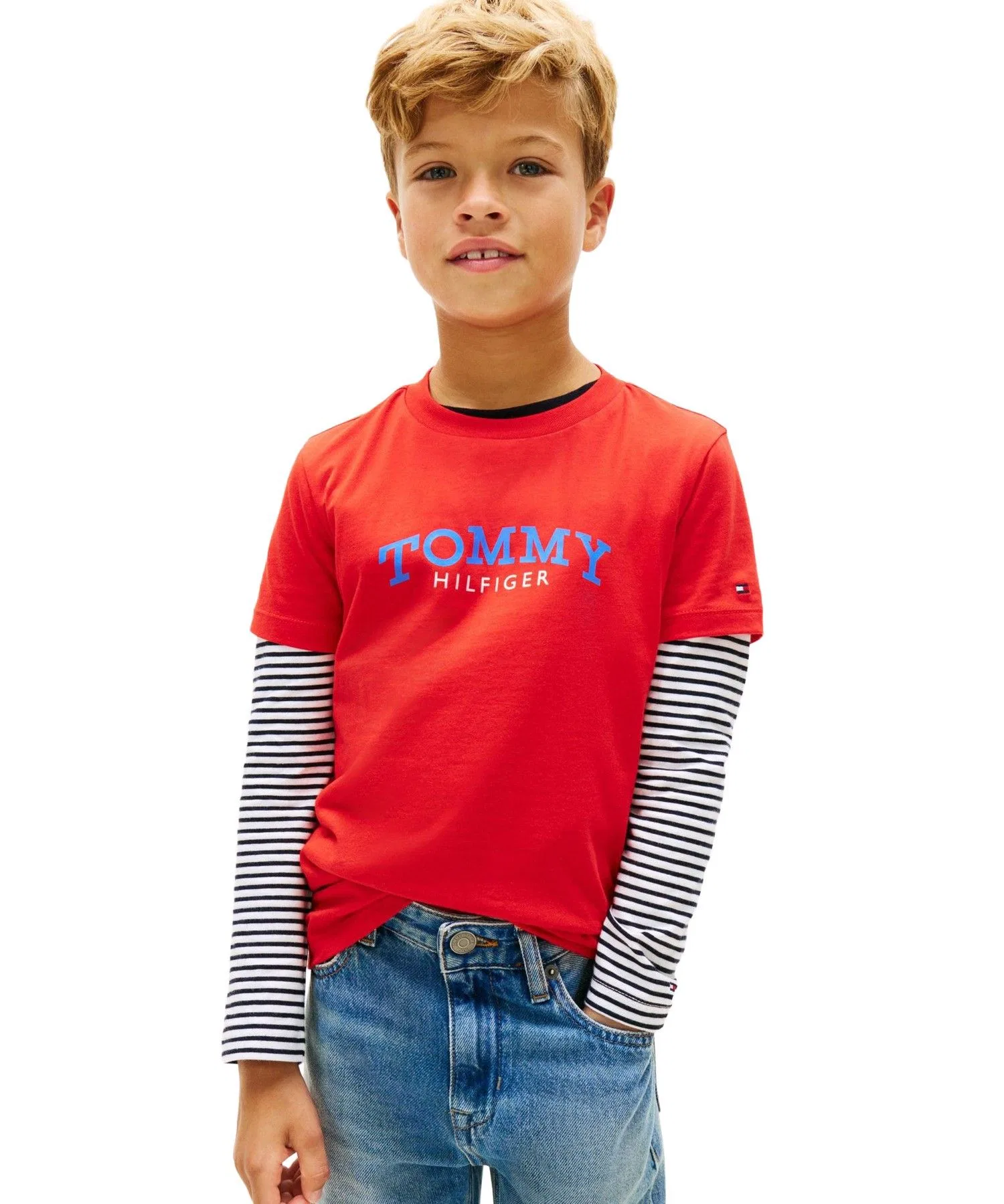 Детская футболка TOMMY HILFIGER с монограммным принтом