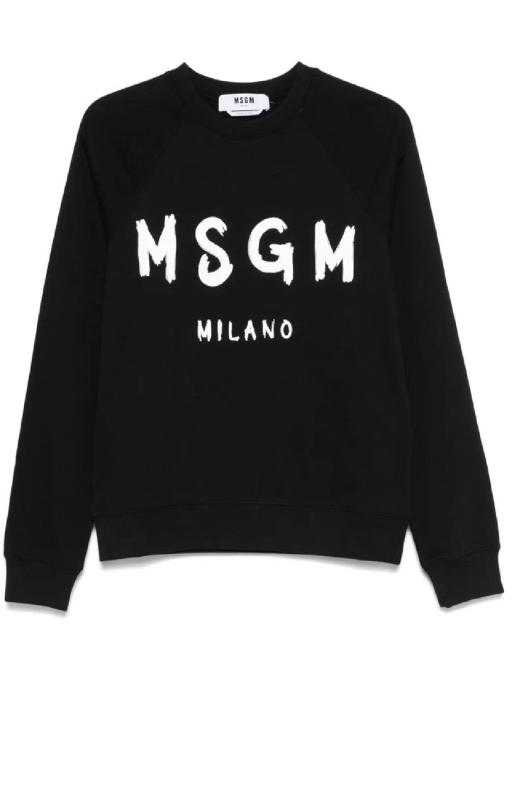 

Повседневный черный свитшот с крупными надписями MSGM