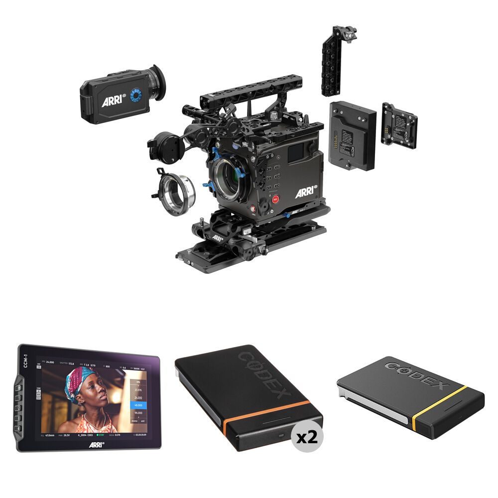 

Производственный комплект ARRI ALEXA 35 с встроенным монитором CCM-1 и приводами CODEX (студия 19 мм)