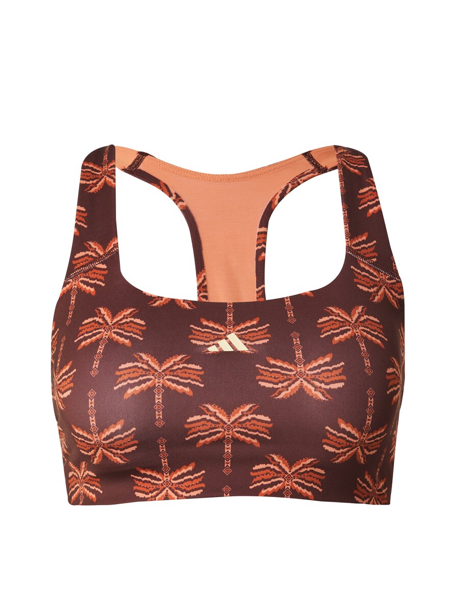 

Спортивный бюстгальтер без косточек ADIDAS PERFORMANCE Adidas x FARM Rio, цвет Brown/Cognac