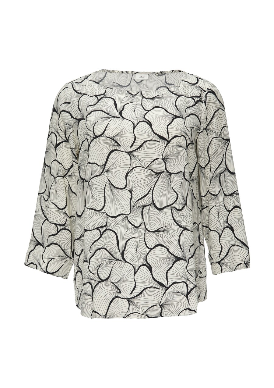 

Блузка с коротким рукавом s.Oliver BLACK LABEL Blouse, серый