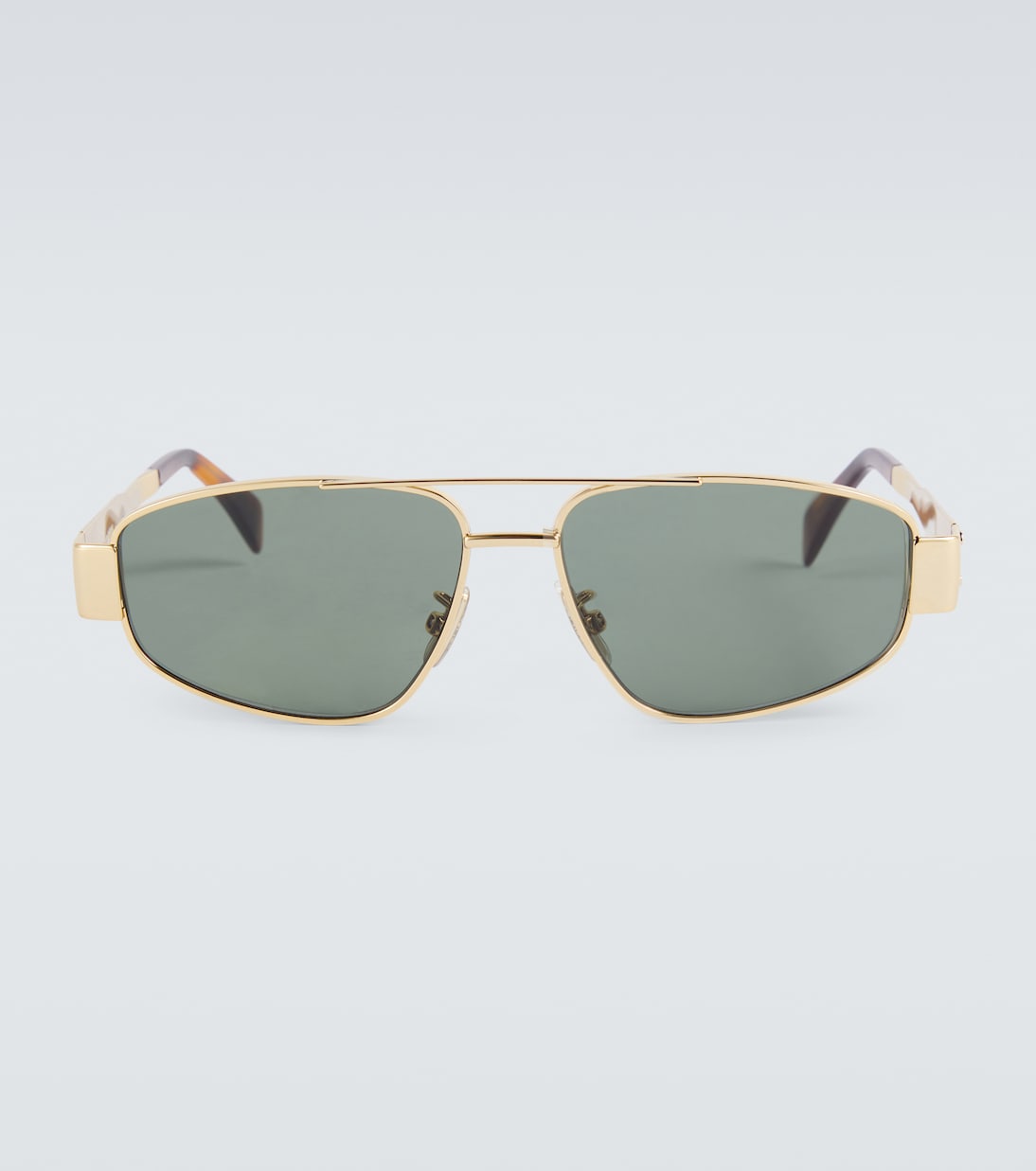 

Авиаторные солнцезащитные очки Triomphe 03 Celine Eyewear, Shiny Endura Gold / Green