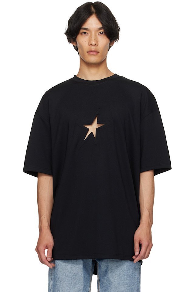 

Звезда оверсайз футболка Mugler, черный