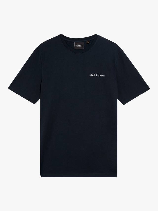 

Хлопковая футболка Script Lyle & Scott, Dark Navy