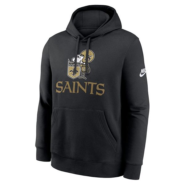 Мужская черная толстовка с капюшоном New Orleans Saints Best Season Rewind Club Nike — фото 3