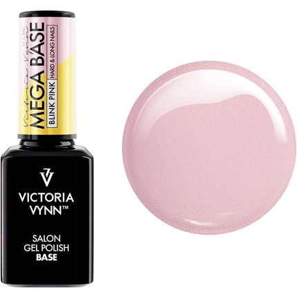 

Гибридный гель-лак Mega Base Blink Pink для твердых и длинных ногтей с УФ-светодиодом Victoria Vynn