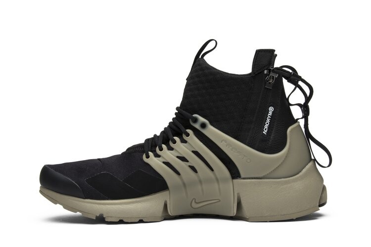 Кроссовки Nike Acronym x Air Presto Mid 'Bamboo', черный — фото 3