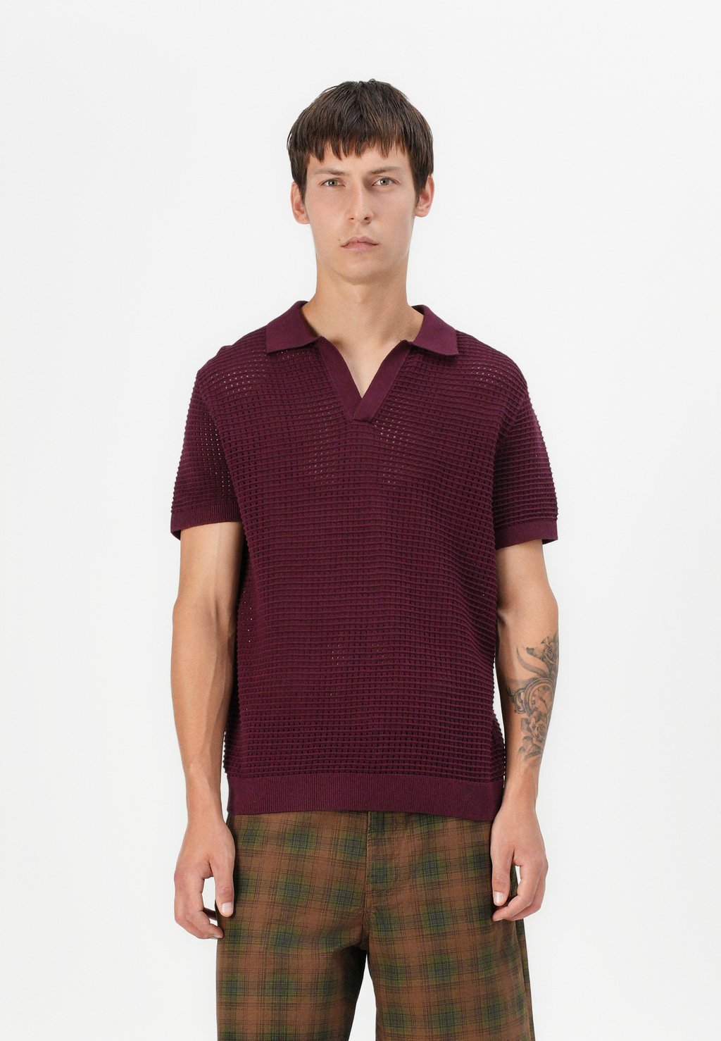 

Рубашка поло JOHNNY COLLAR TEXTURE GAP, красный