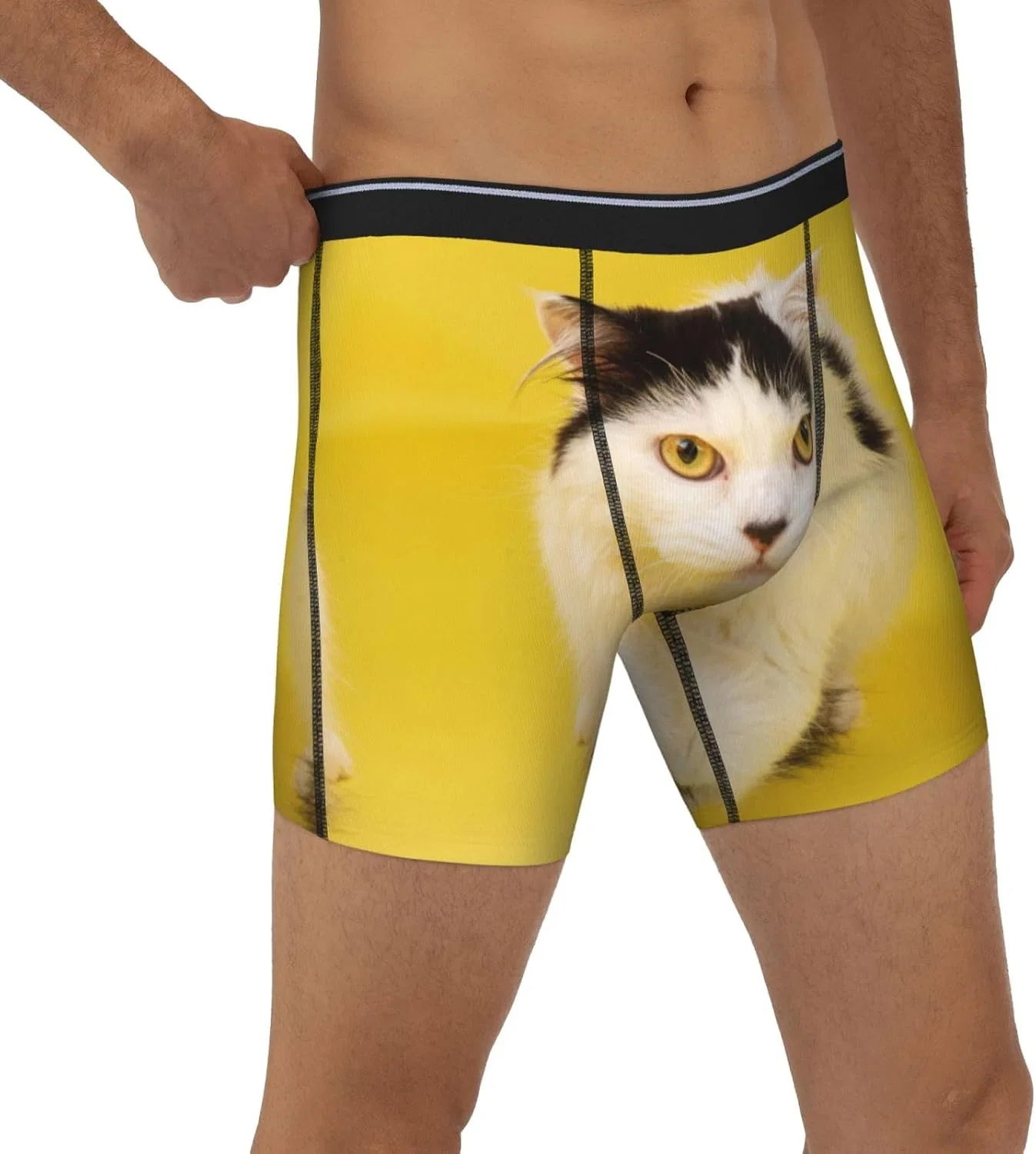 Боксеры с 3D карманом, Animal Cat, Black — фото 4