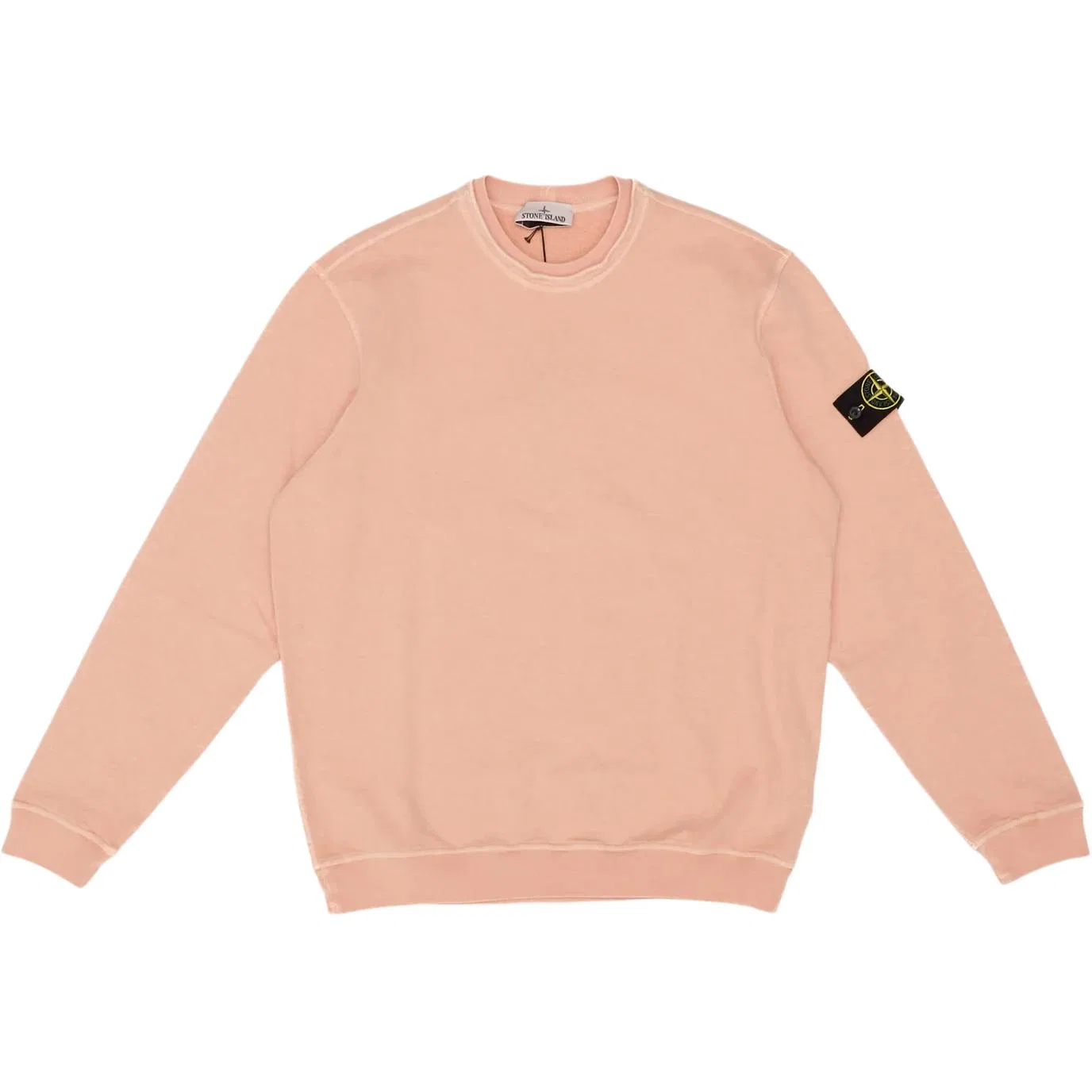 Свитшот Stone Island с патчем персиково-розовый