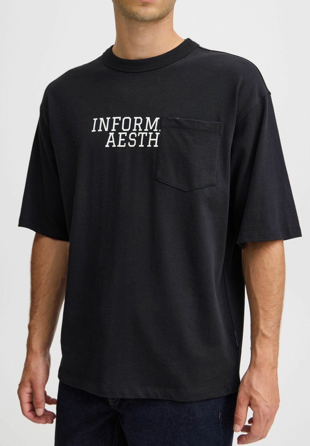 

Футболка с принтом WITH CHESTPOCKET Casual Friday, черный