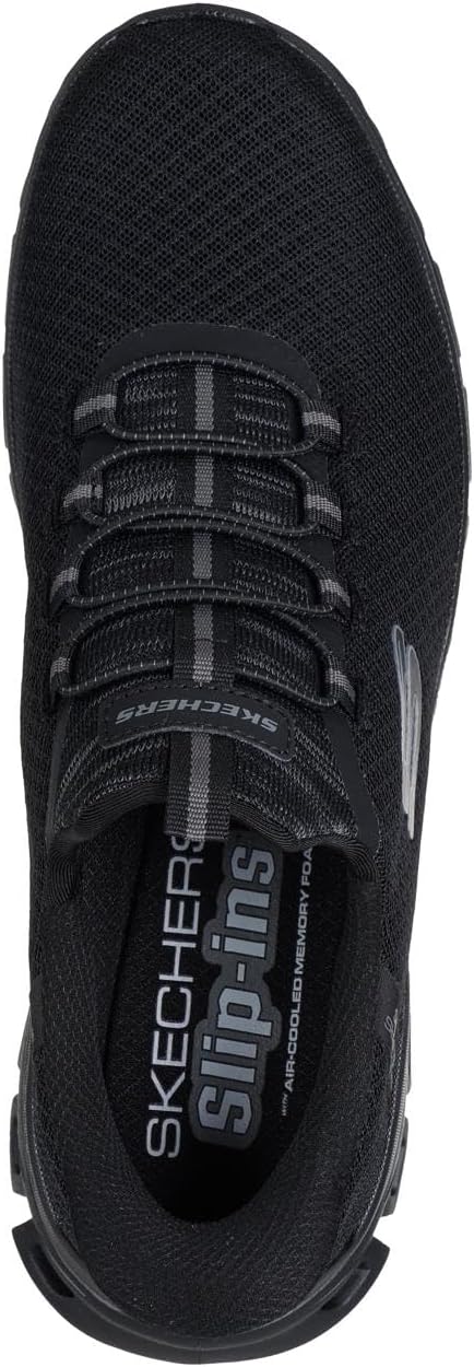 Мужские слипоны Skechers Glide-Step Noxus без шнурков, черный — фото 3