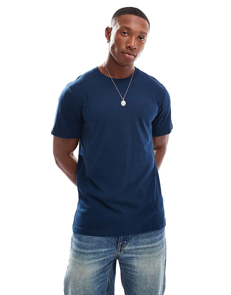 

Футболка с логотипом icon темно-синего цвета Hollister