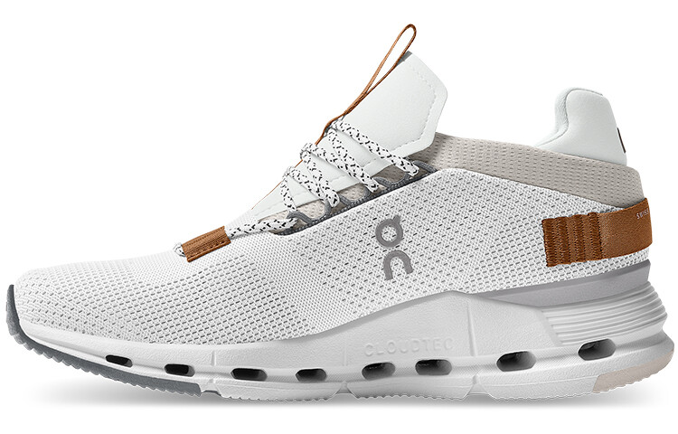 

Кроссовки On Running Cloudnova White Pearl Brown Women's, Белый, Кроссовки On Running Cloudnova White Pearl Brown Women's