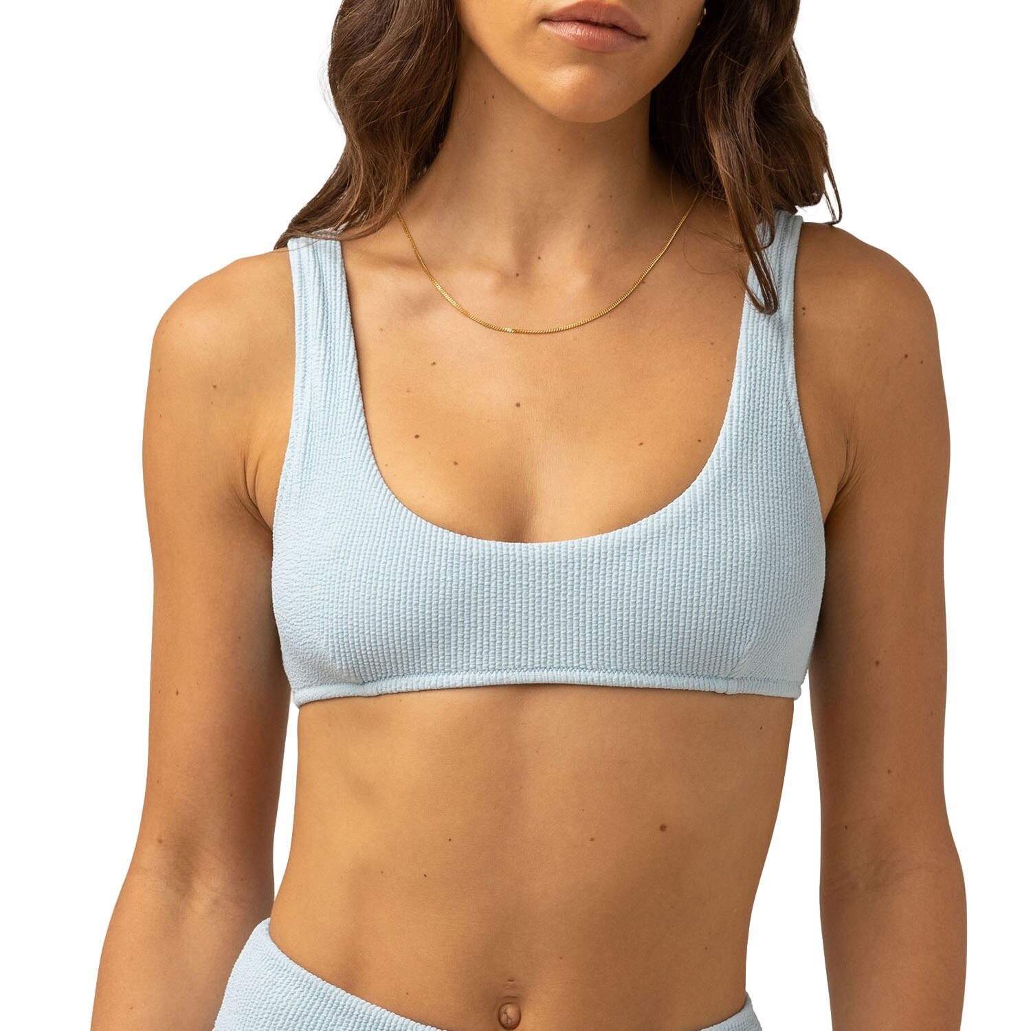 

Топ Rhythm Isla Rib Crop, цвет Cool Blue