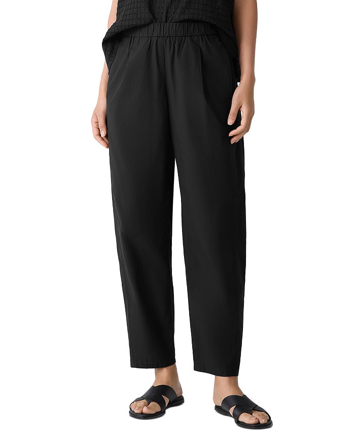 

Складчатые брюки-фонарики до щиколотки Eileen Fisher, черный