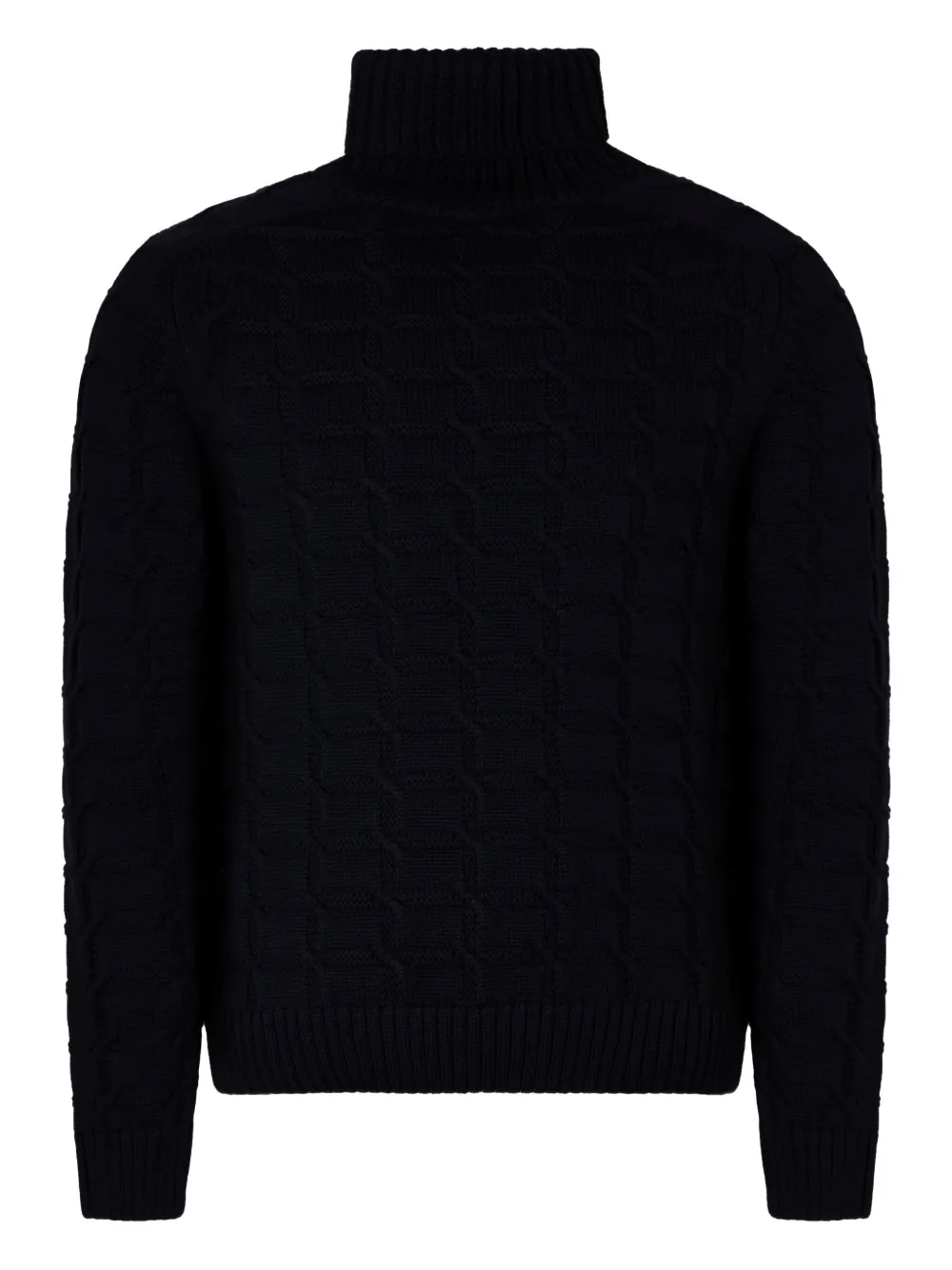 

Свитер фактурной вязки с высоким воротником Slowear, черный