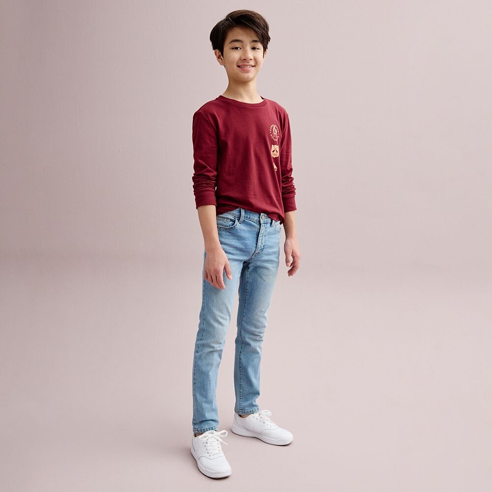 Джинсы прямого кроя Flexwear Sonoma Goods For Life для мальчиков 8–20 лет обычных и хаски размеров, цвет Medium Wash — фото 3