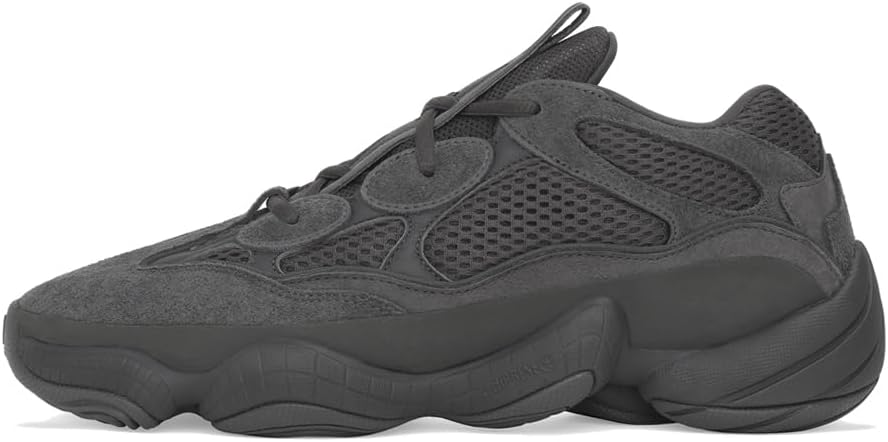 Мужские кроссовки Adidas Yeezy 500 на шнуровке, черный — фото 2