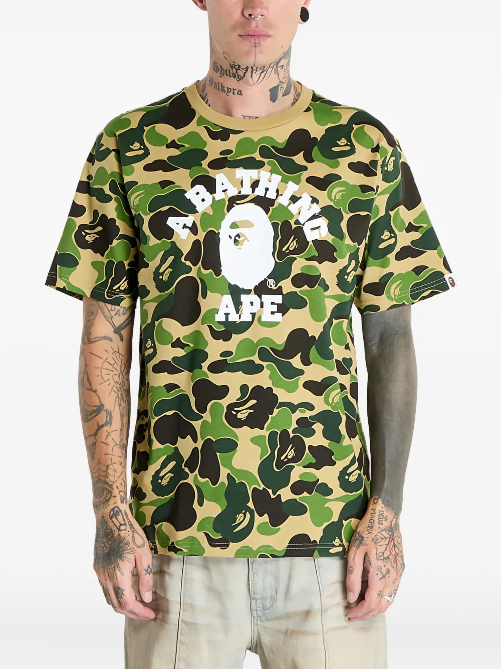 

Футболка с принтом A Bathing Ape, зеленый