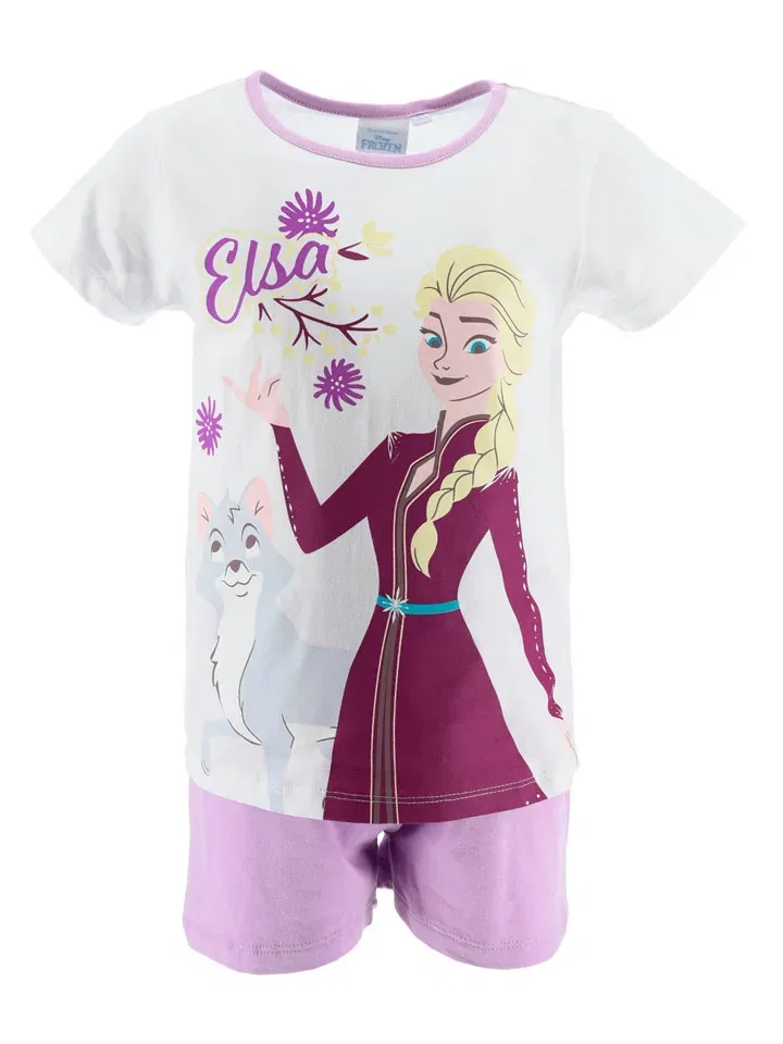 Пижама из хлопка FROZEN, белый/лиловый