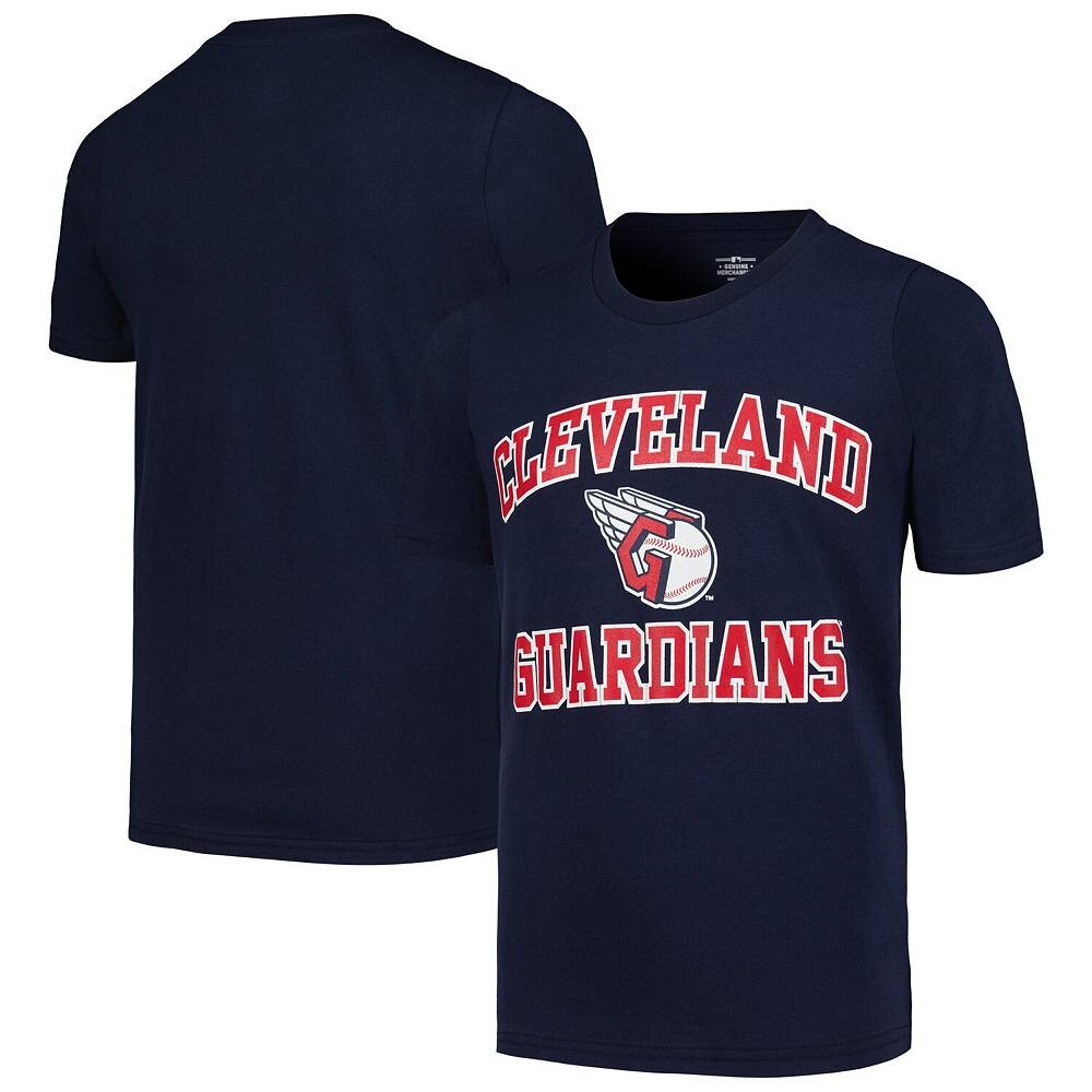Молодёжная темно-синяя футболка Cleveland Guardians Heart & Soul Outerstuff, цвет Grd Navy — фото 2