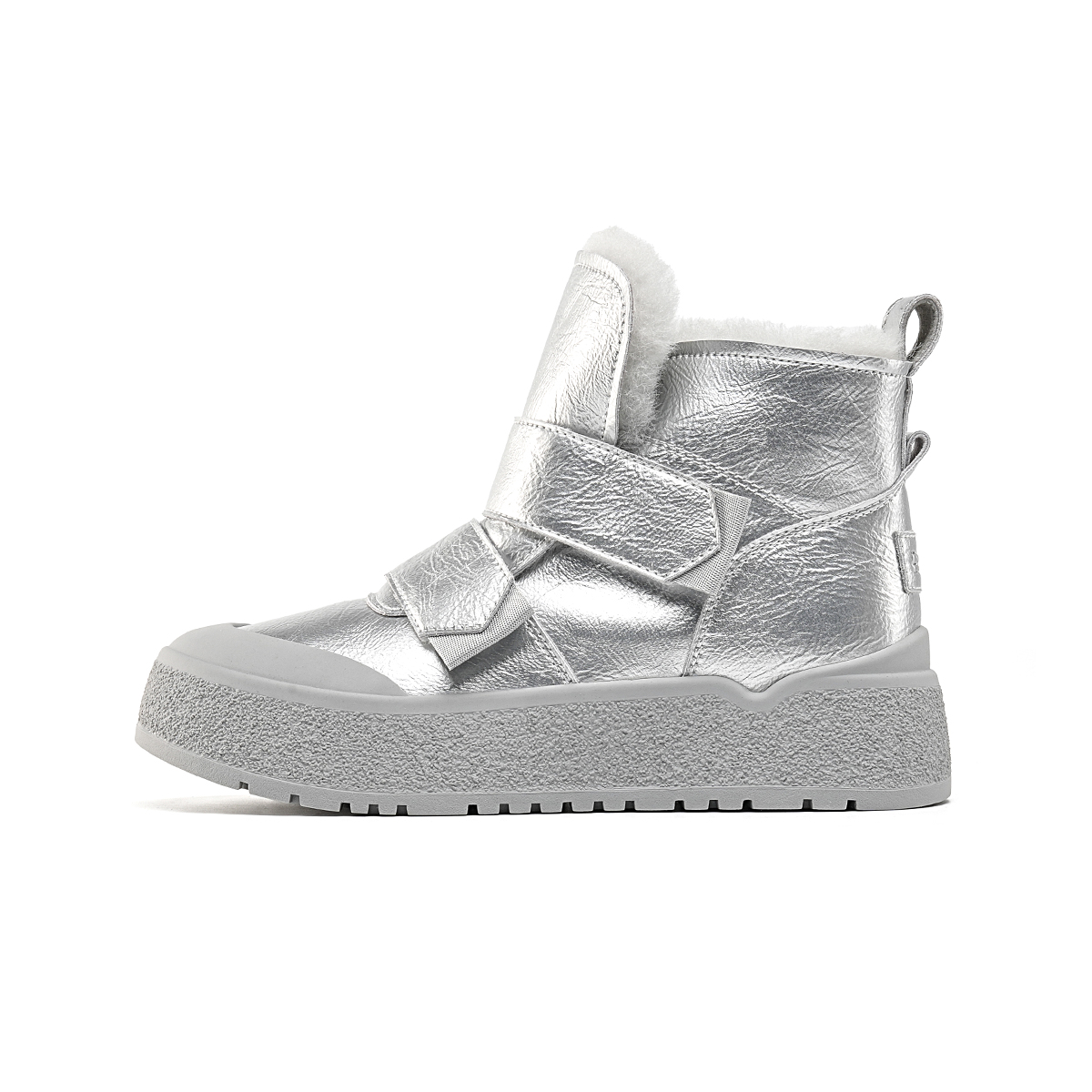 Женские зимние ботинки, серебристые EBLAN, Silver (Fleece-Lined)