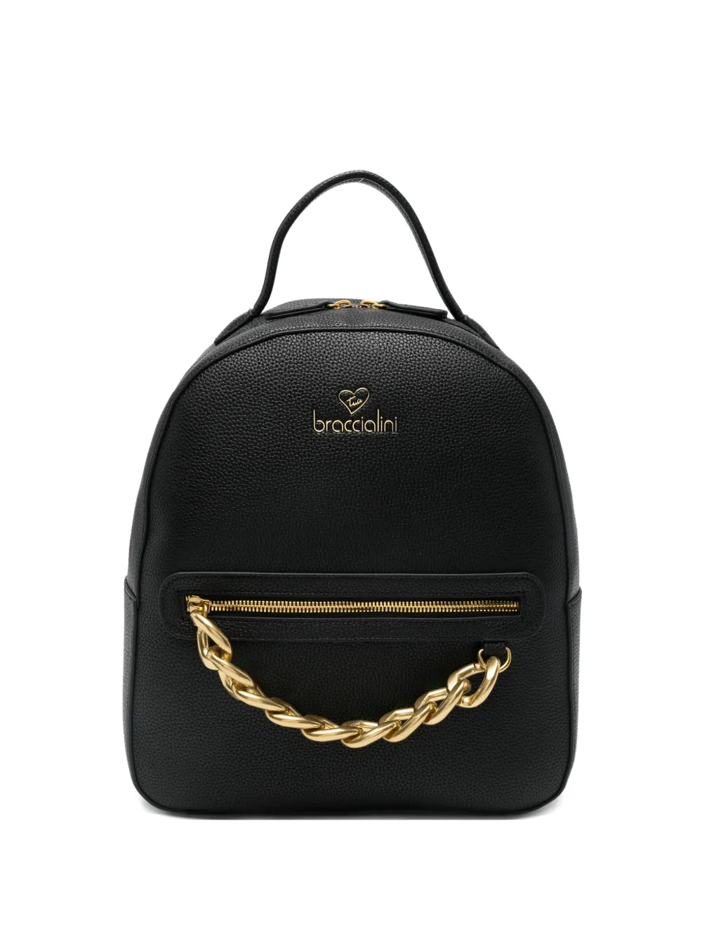 

Кожаный рюкзак с цепочкой Braccialini, черный