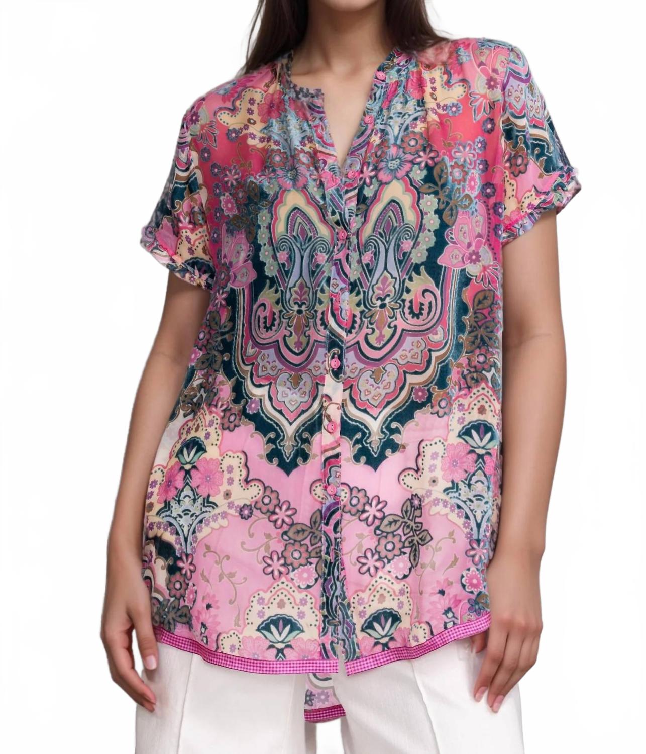 

Zoli Топ с вырезом под ленту и эффектом burnout в розовом цвете Johnny Was