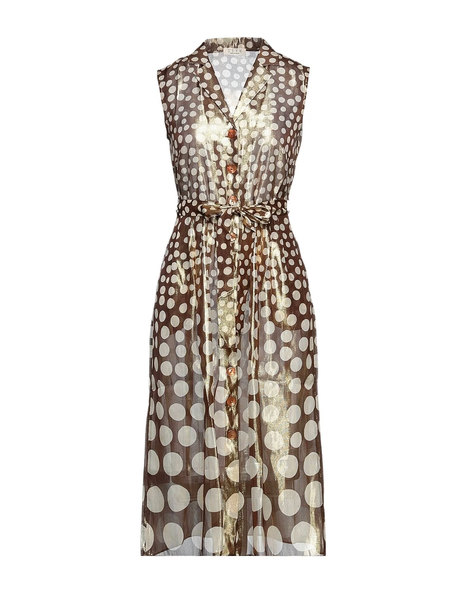 

Платье миди Siyu, золотой