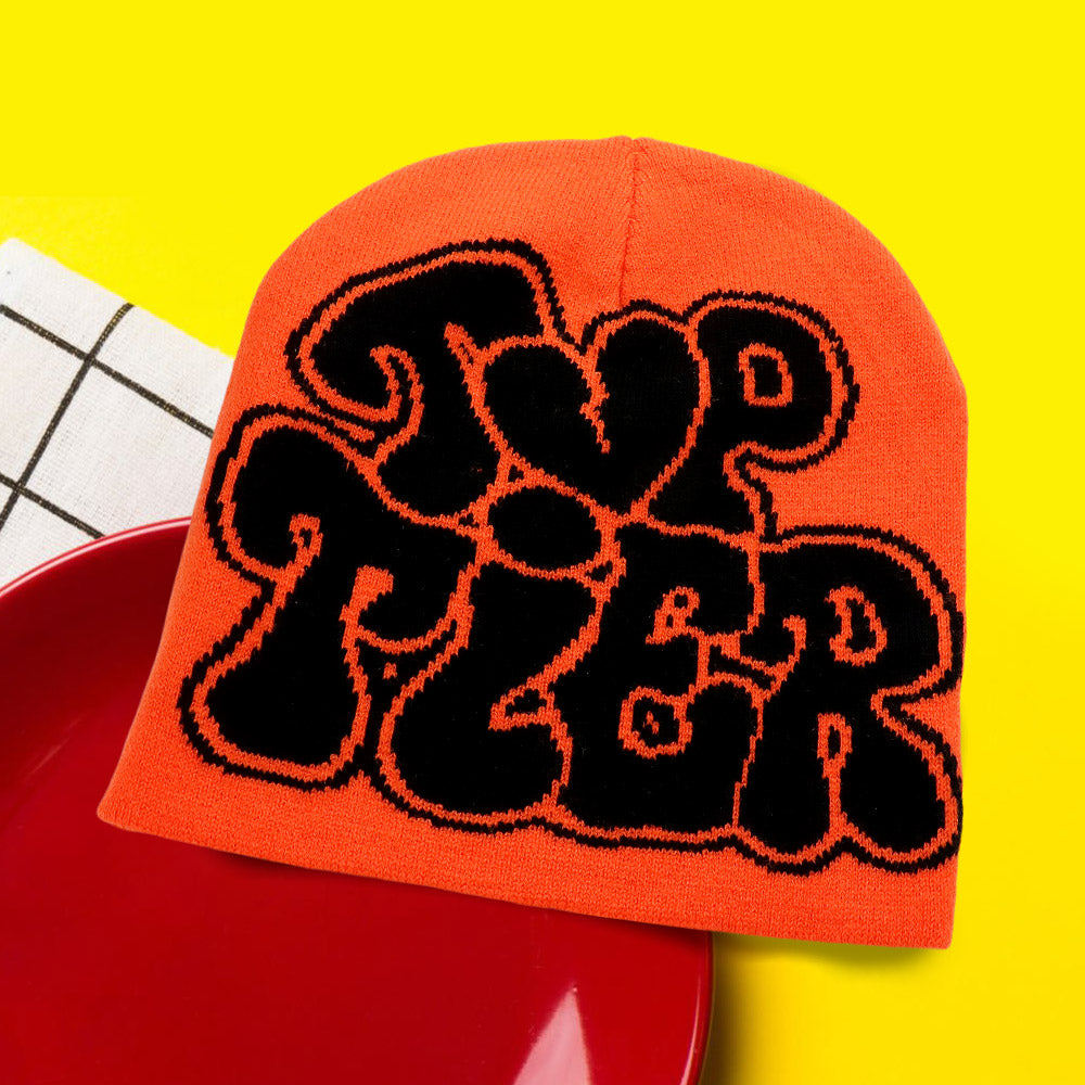 

Шапка-бини высшего качества с надписью FASHNZFAB, оранжевый