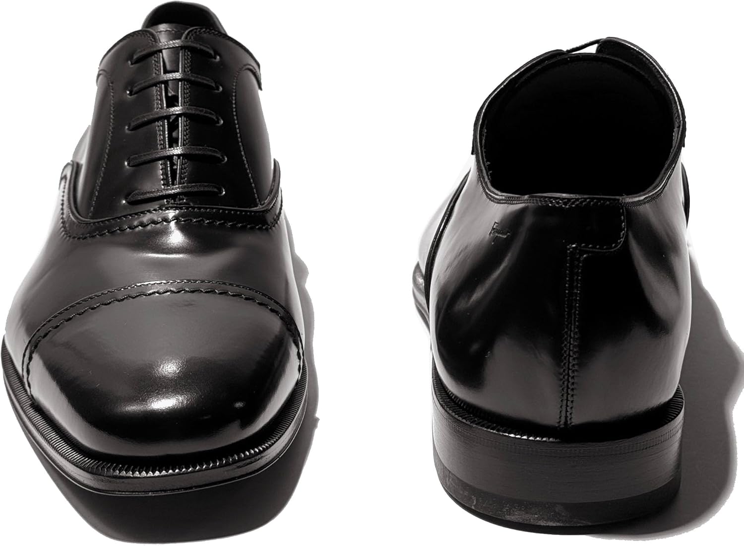 Мужские черные туфли Oxford с закрытым мысом и кожаной отделкой Ferragamo SEUL (D/Medium), Nero — фото 4