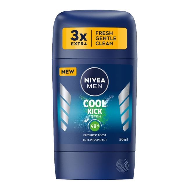 

Nivea fresh kick мужской дезодорант-стик антиперспирант Nivea Men, 50 мл