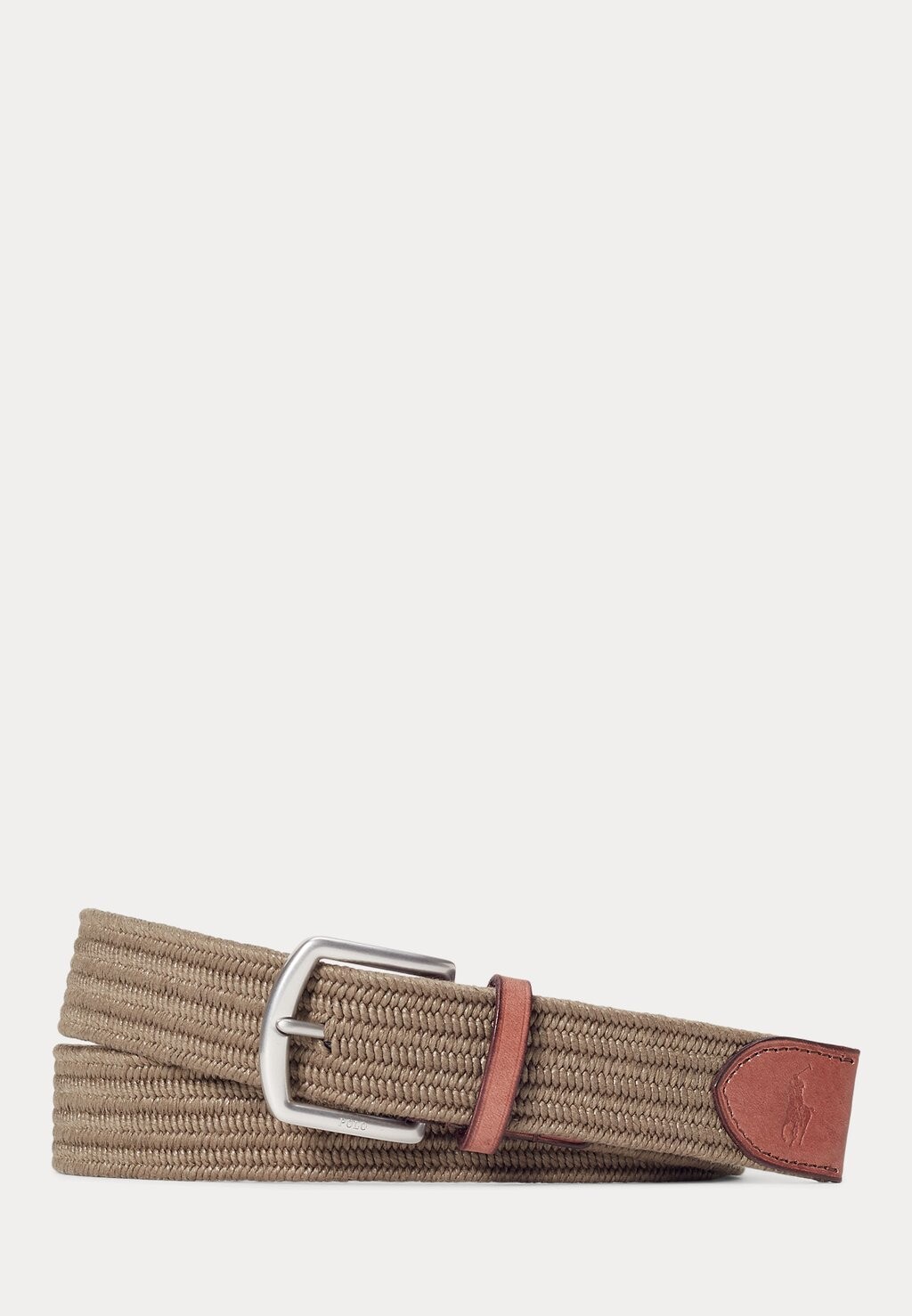 

Плетеный ремень LEATHER TRIM BRAIDED BELT Ralph Lauren, оливковый