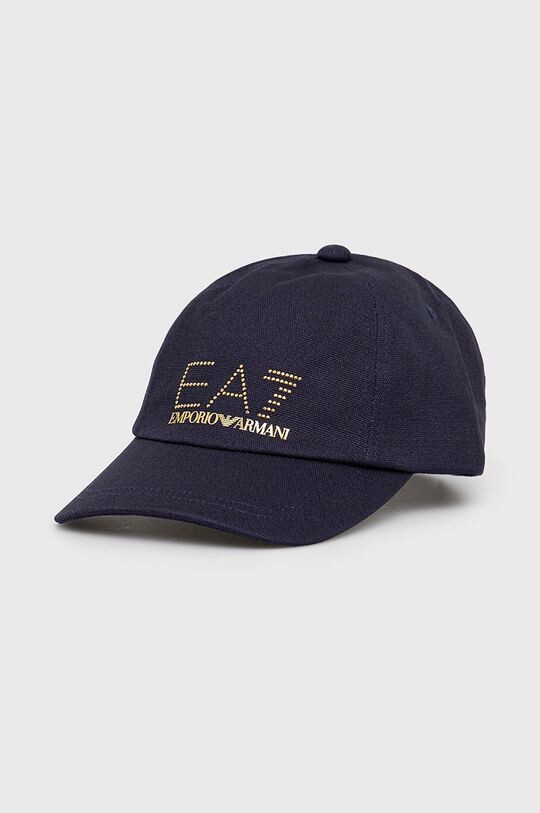 

Хлопковая кепка 285559.2R104 EA7 Emporio Armani, темно-синий